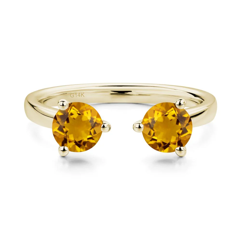 Citrine Open Toi Et Moi Ring - Image 4