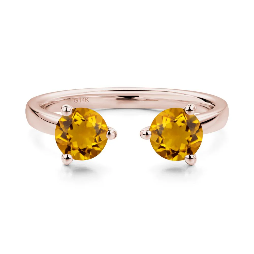 Citrine Open Toi Et Moi Ring - Image 5