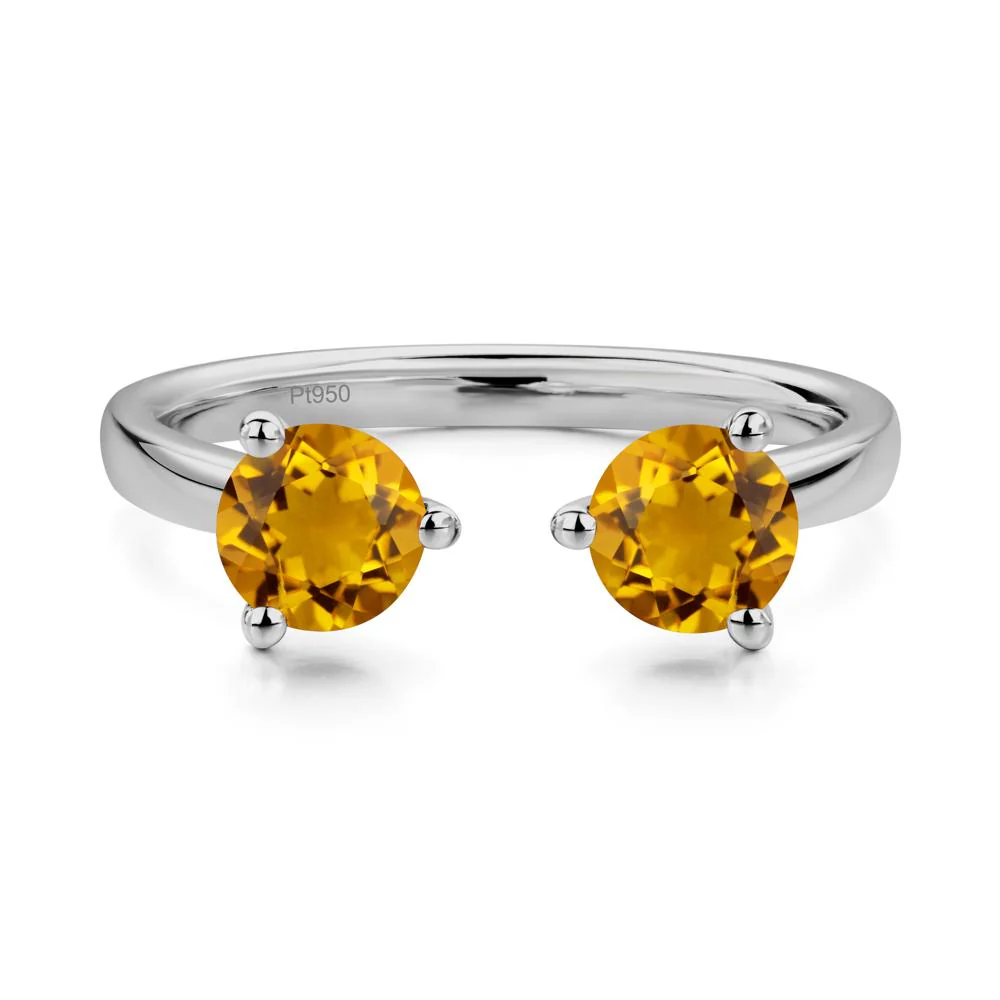 Citrine Open Toi Et Moi Ring - Image 6