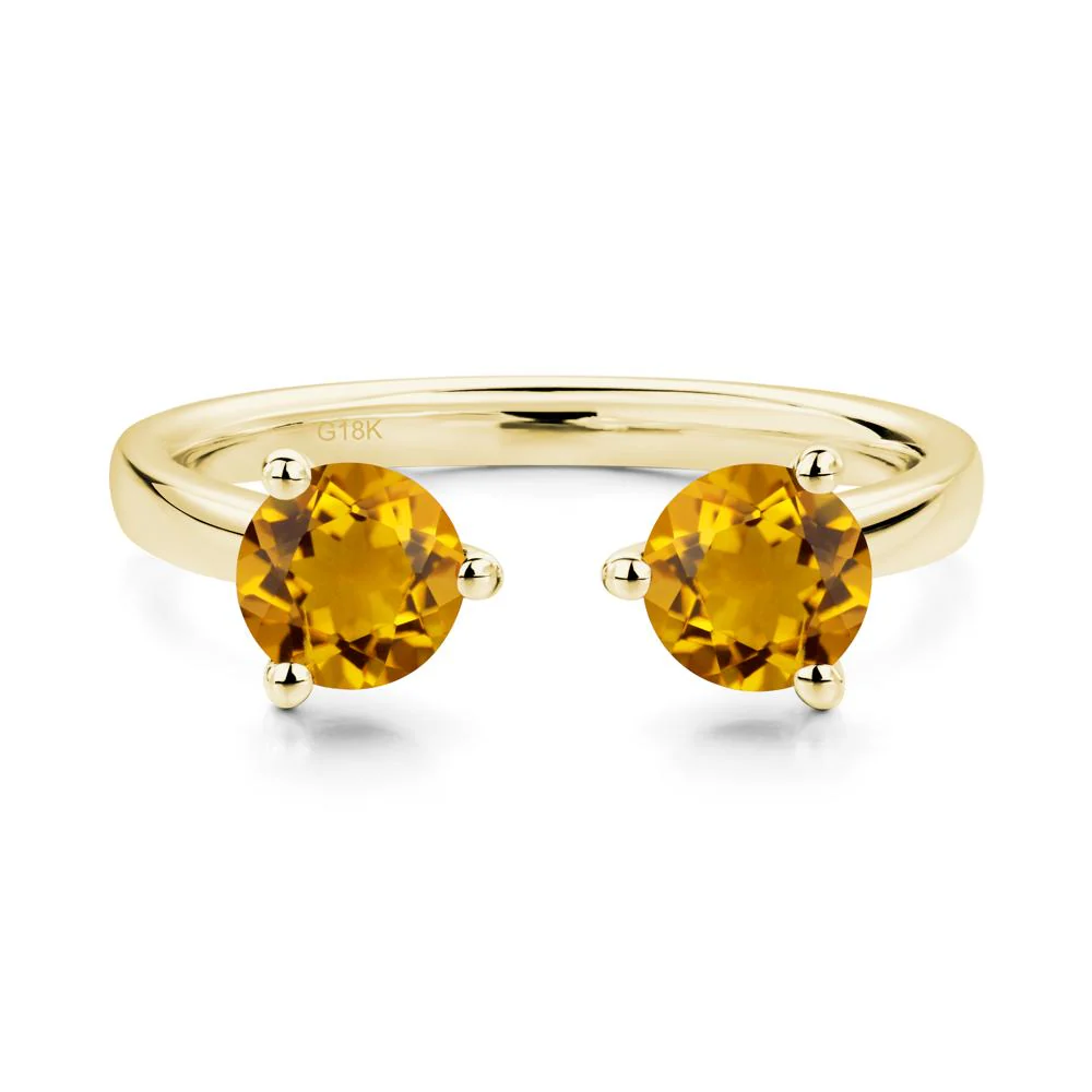 Citrine Open Toi Et Moi Ring - Image 8
