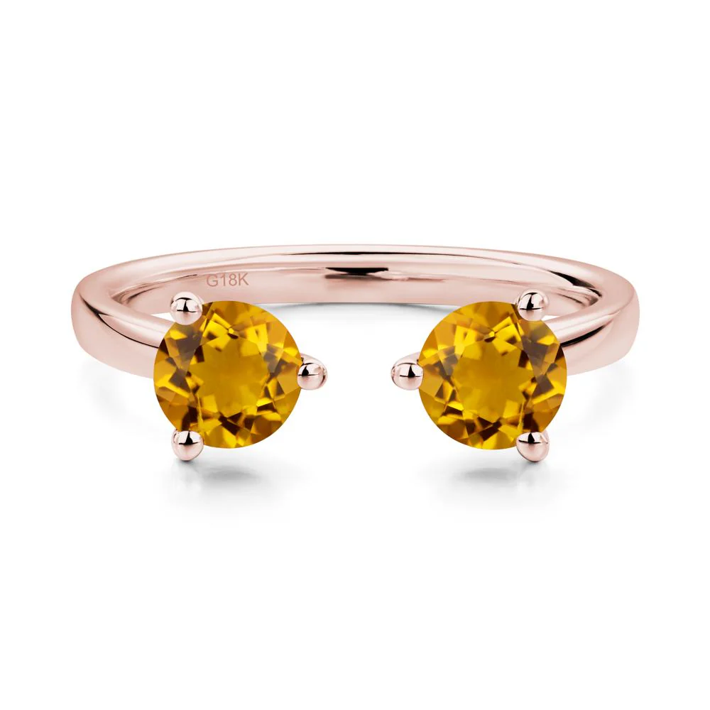 Citrine Open Toi Et Moi Ring - Image 9