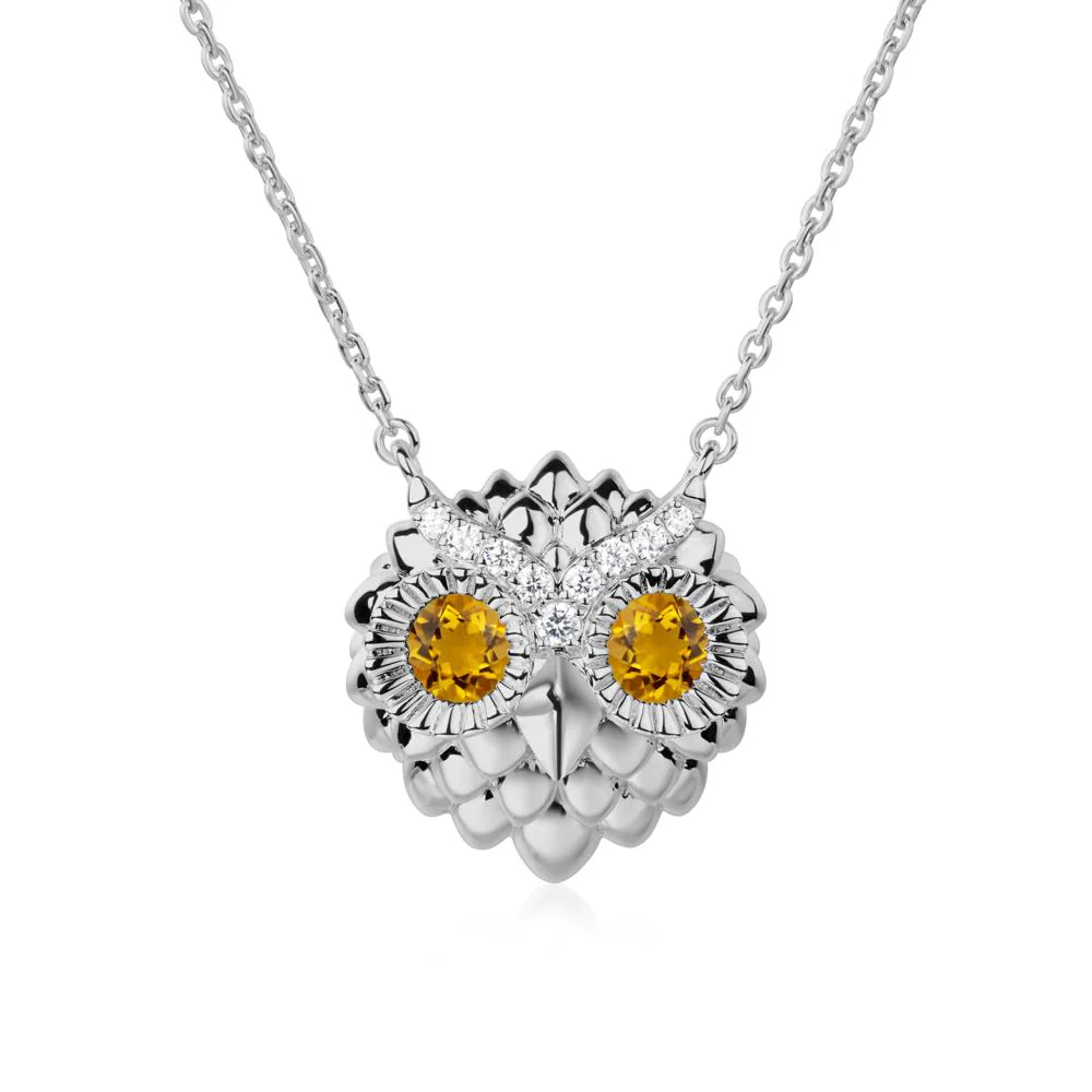 Citrine Owl Necklace - Image 3