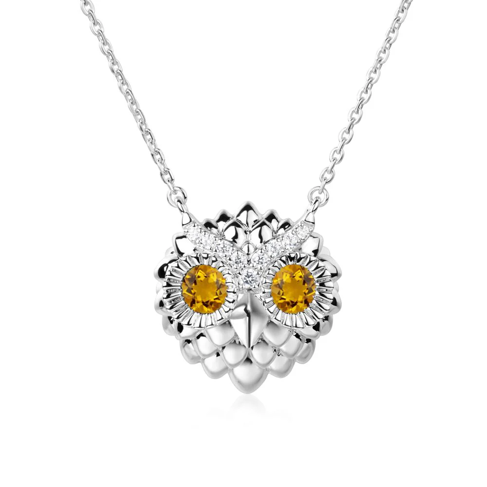 Citrine Owl Necklace - Image 8