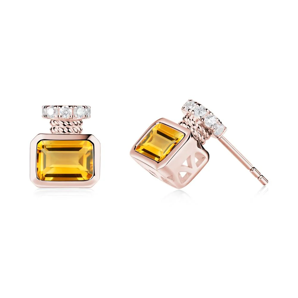 Citrine Perfume Bottle Design Earrings - Image 5