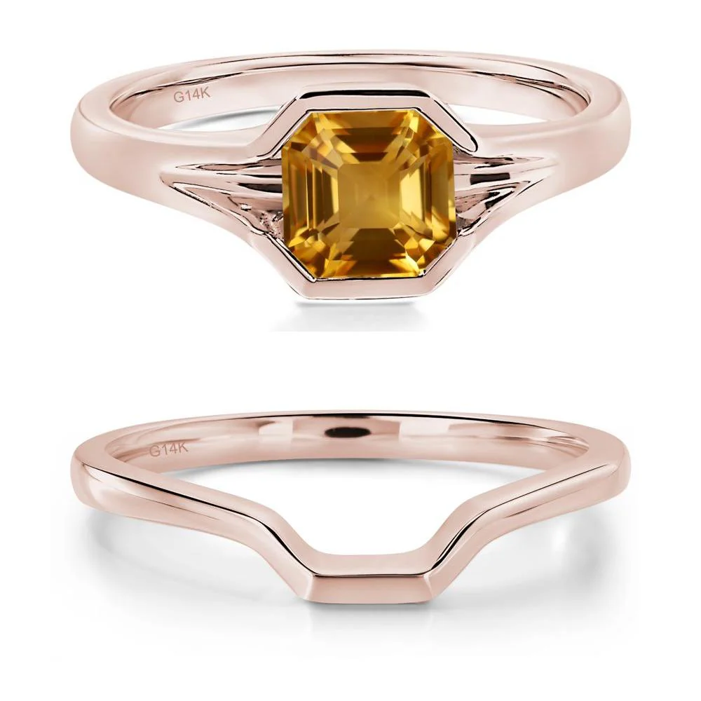 Citrine Bezel Set Engagement Ring - Image 11