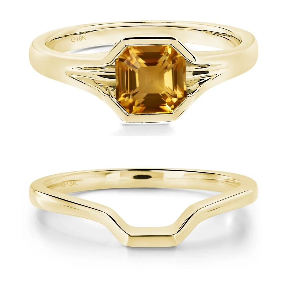 Citrine Bezel Set Engagement Ring - Image 21
