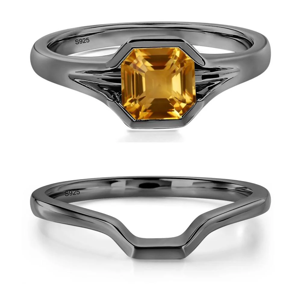 Citrine Bezel Set Engagement Ring - Image 23