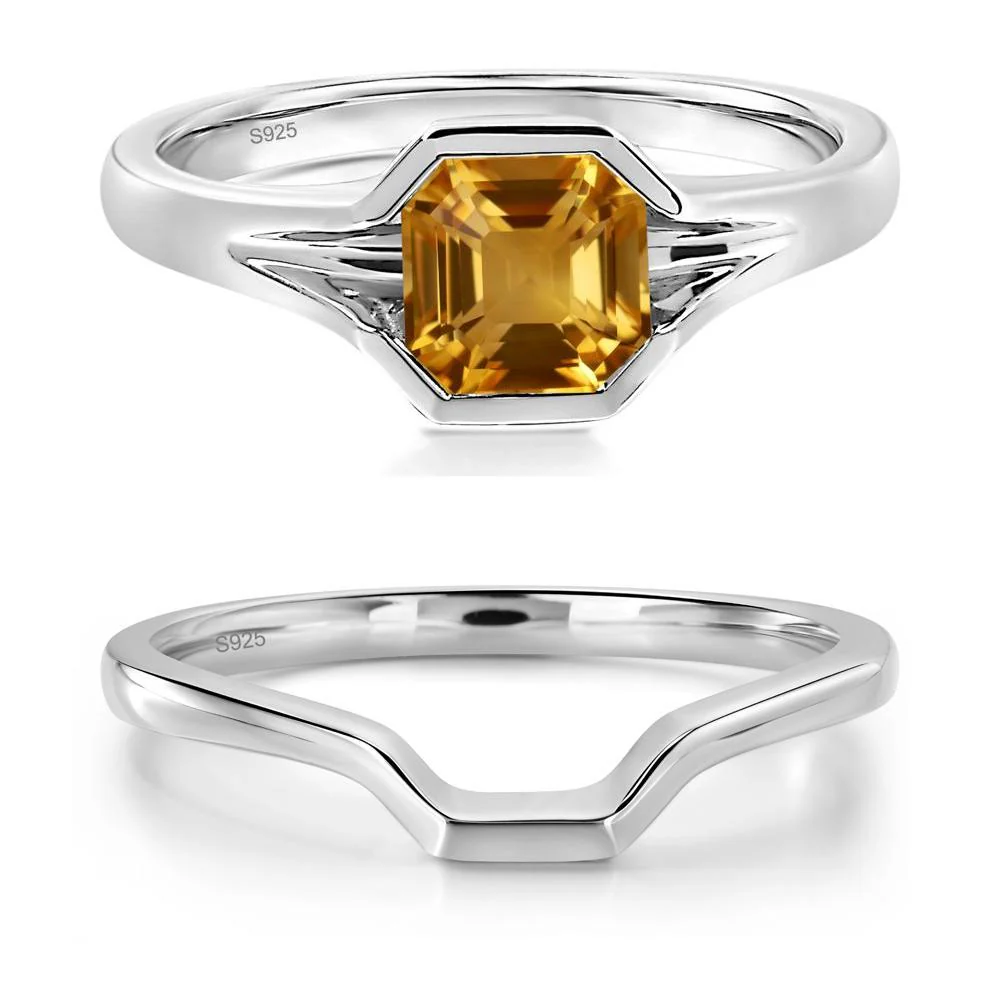 Citrine Bezel Set Engagement Ring - Image 27