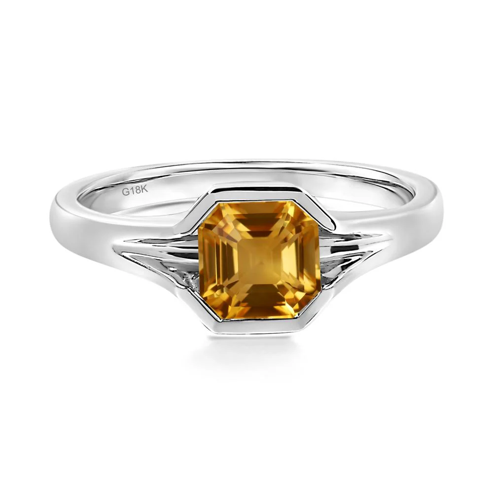 Citrine Bezel Set Engagement Ring - Image 6