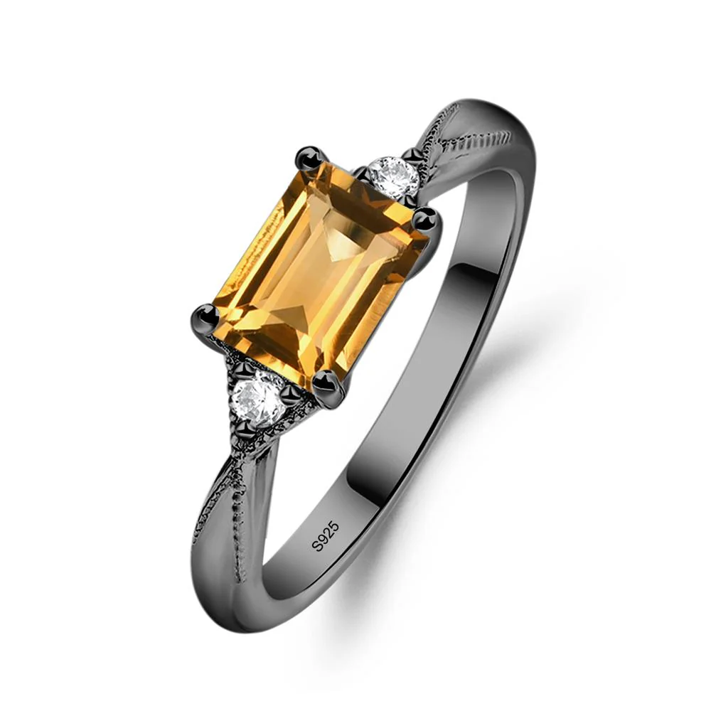 Citrine Milgrain Ring - Image 3