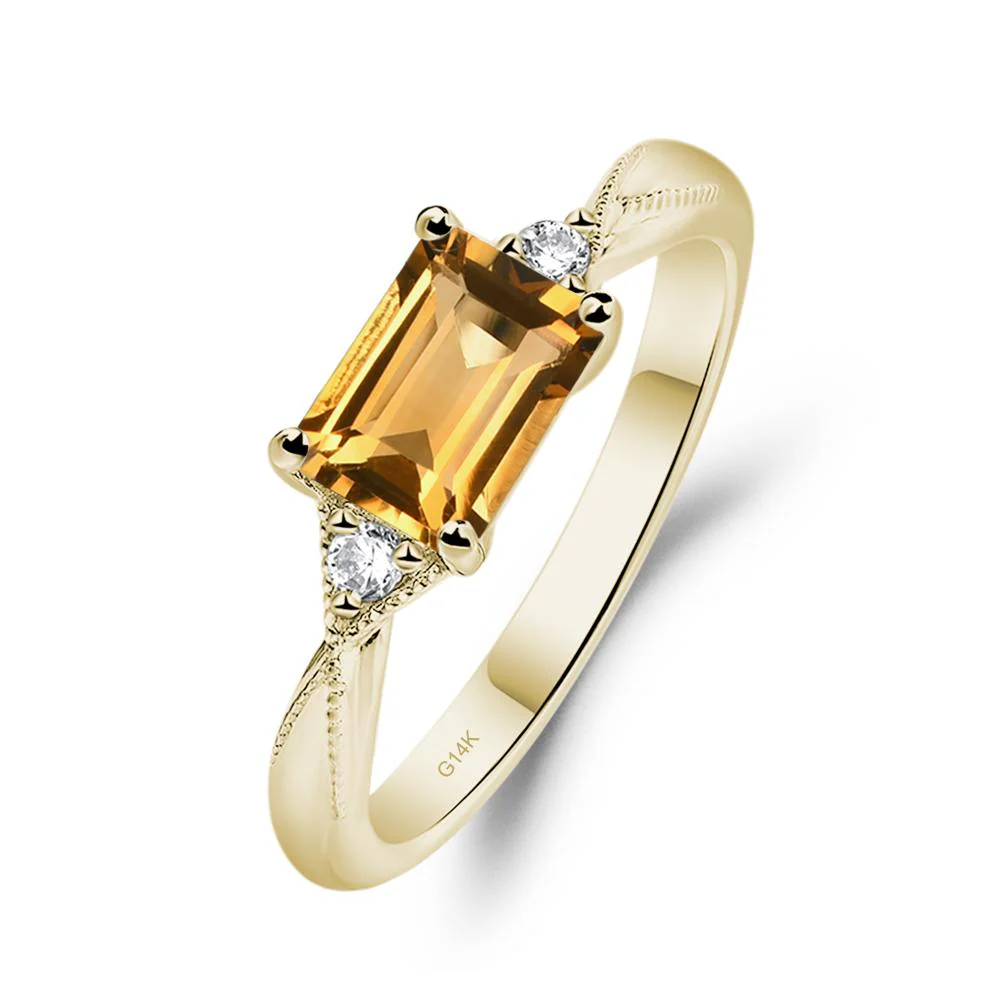 Citrine Milgrain Ring - Image 5