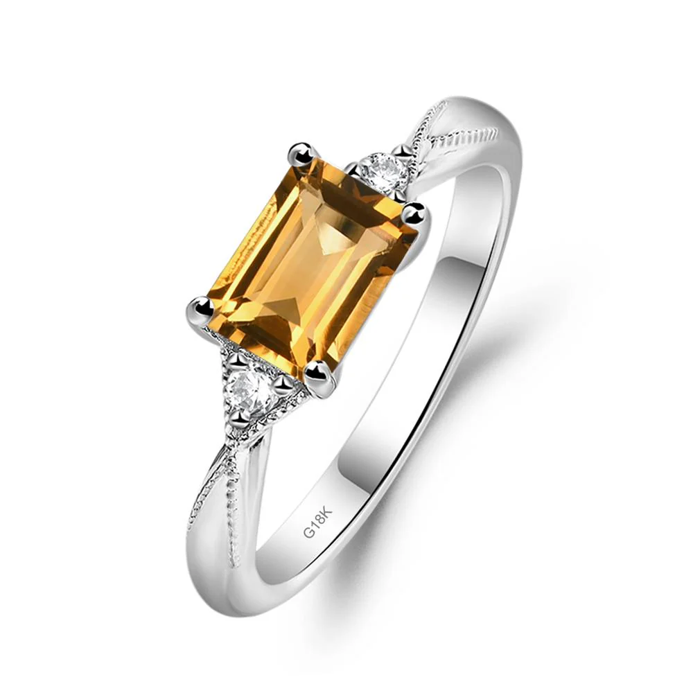 Citrine Milgrain Ring - Image 7