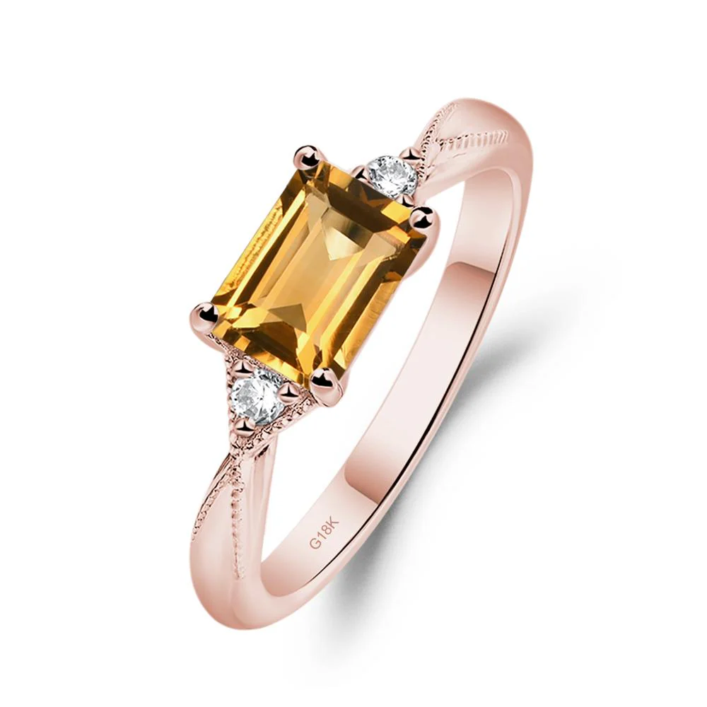 Citrine Milgrain Ring - Image 9
