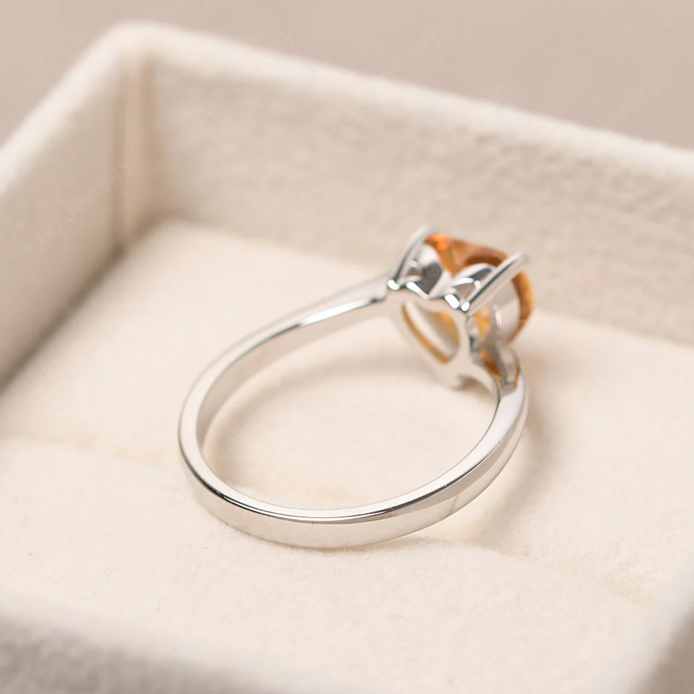 Citrine Heart Bypass Ring - Image 3