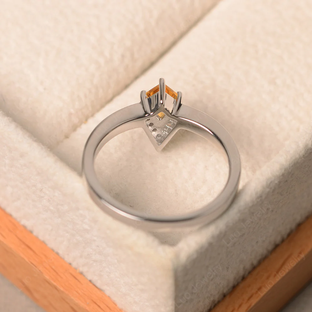 Kite Cut Citrine Ring - Image 3