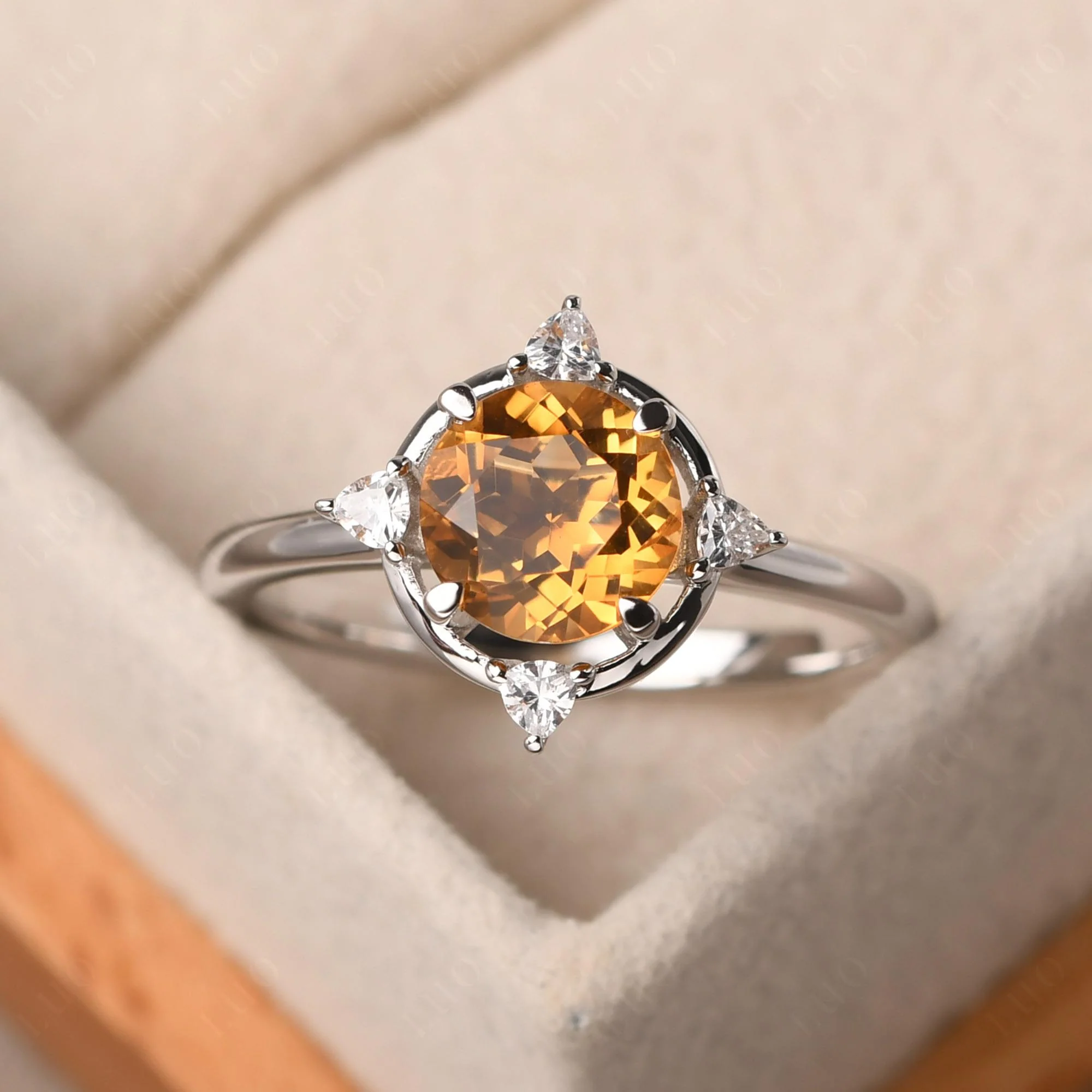 Citrine North Star Engagement Ring - Image 10