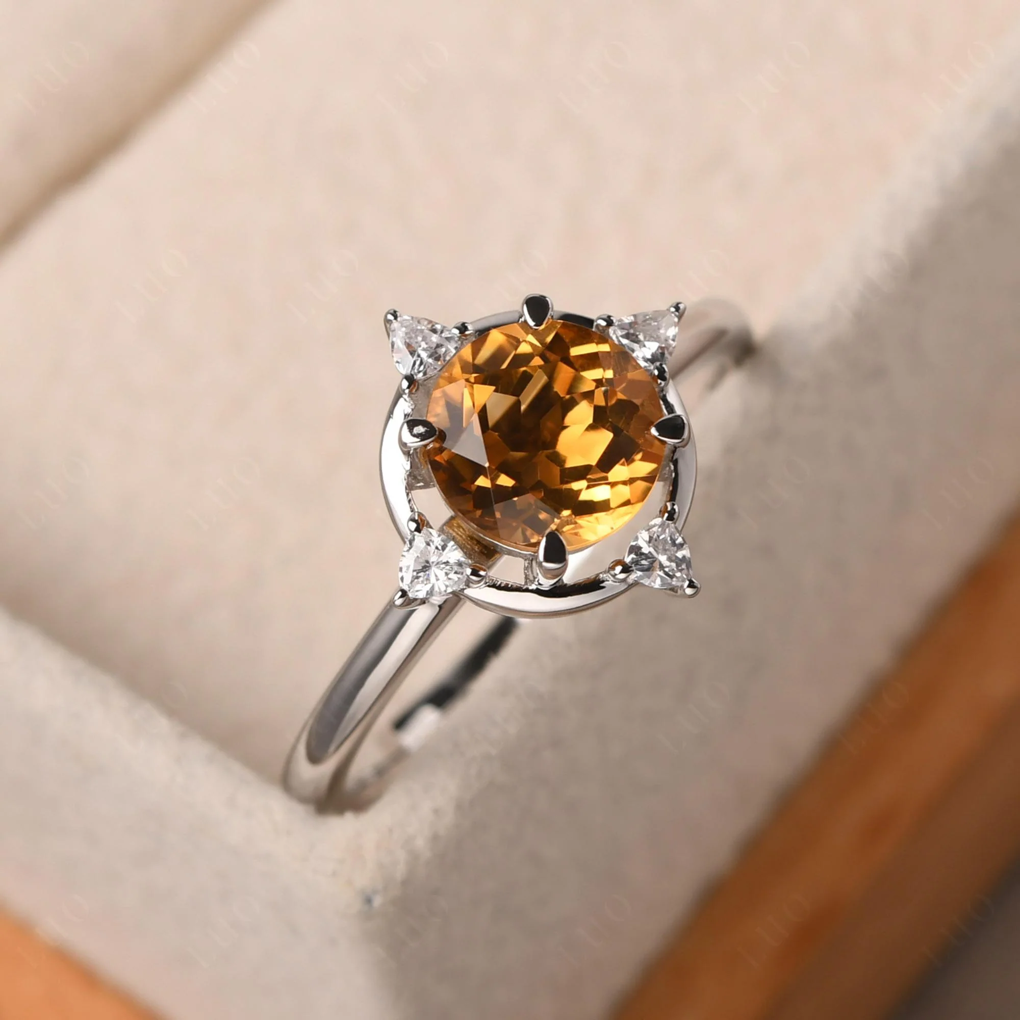 Citrine North Star Engagement Ring - Image 11