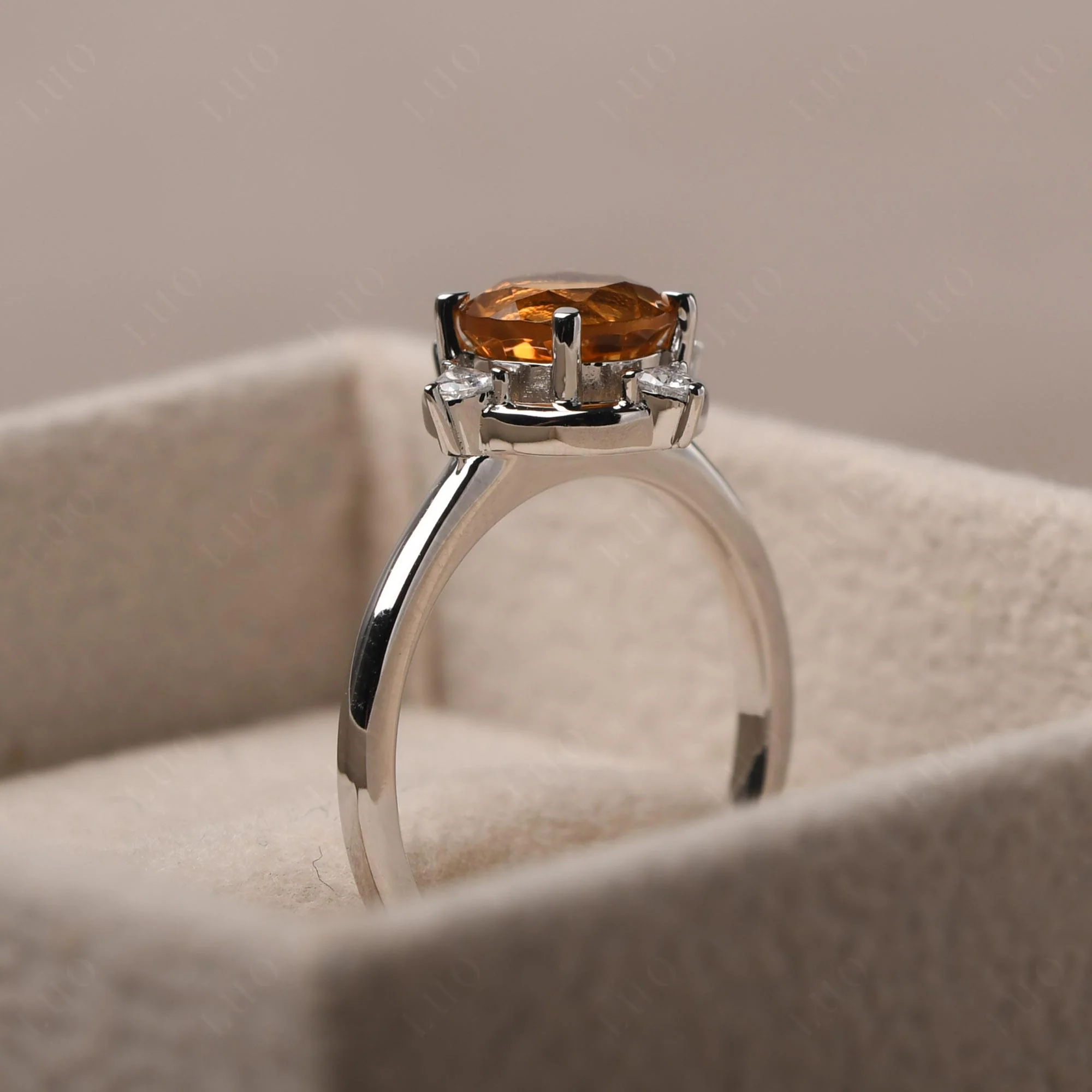 Citrine North Star Engagement Ring - Image 14