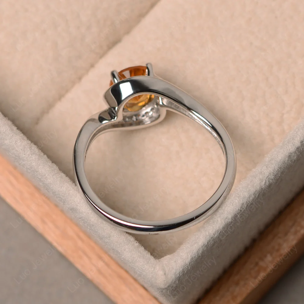 Citrine Swirl Engagement Ring - Image 3