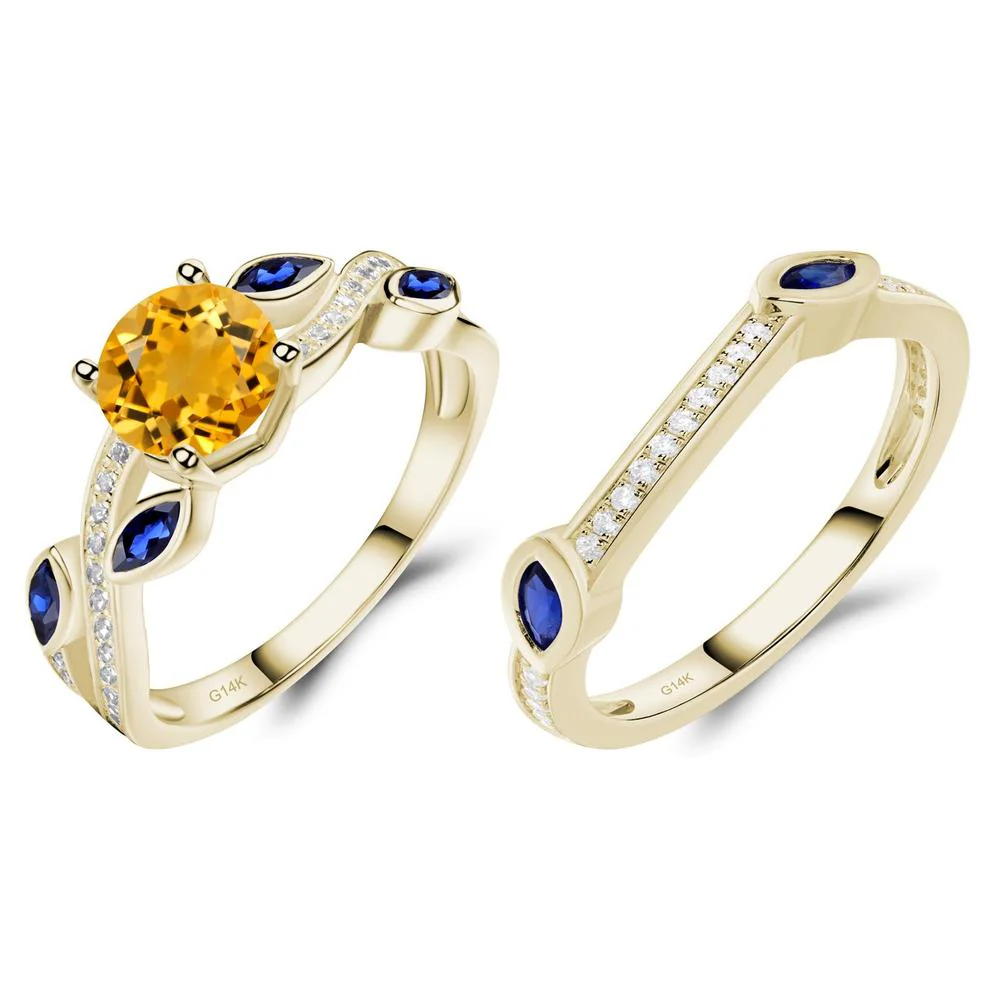 Citrine Engagement Ring with Leaf - Image 15