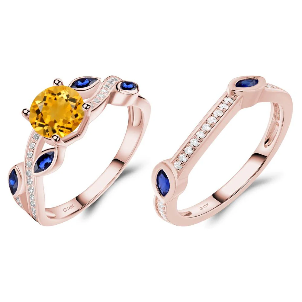 Citrine Engagement Ring with Leaf - Image 17