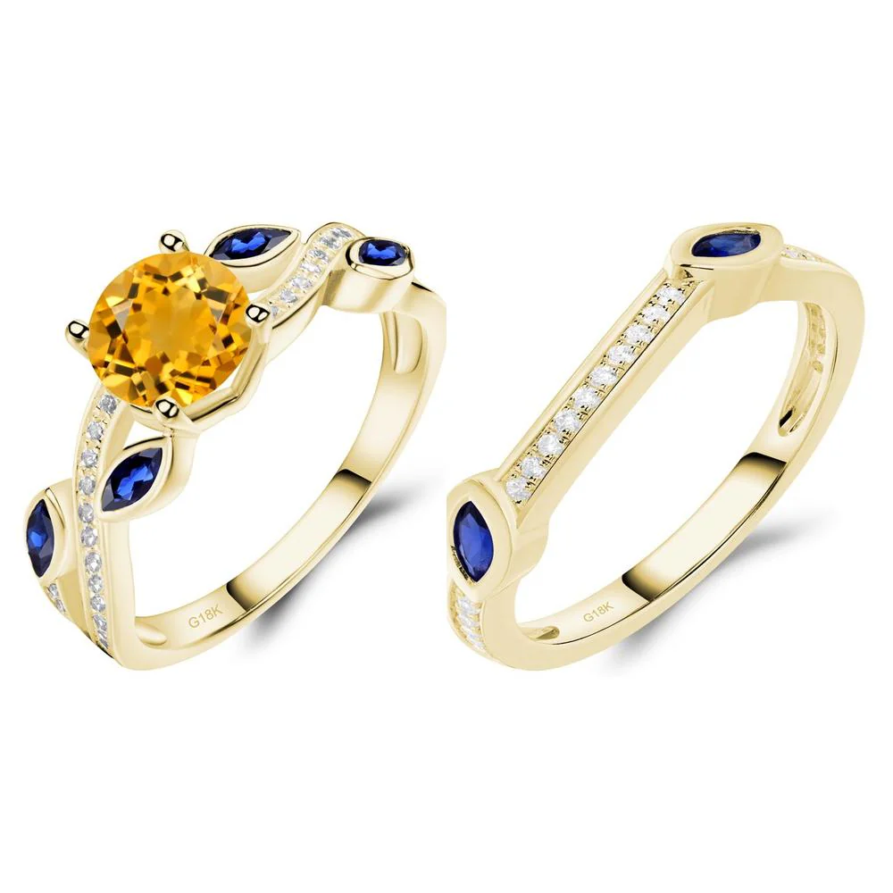 Citrine Engagement Ring with Leaf - Image 21