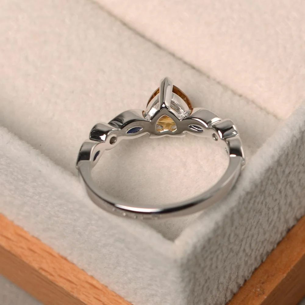 Heart Citrine Ring - Image 12