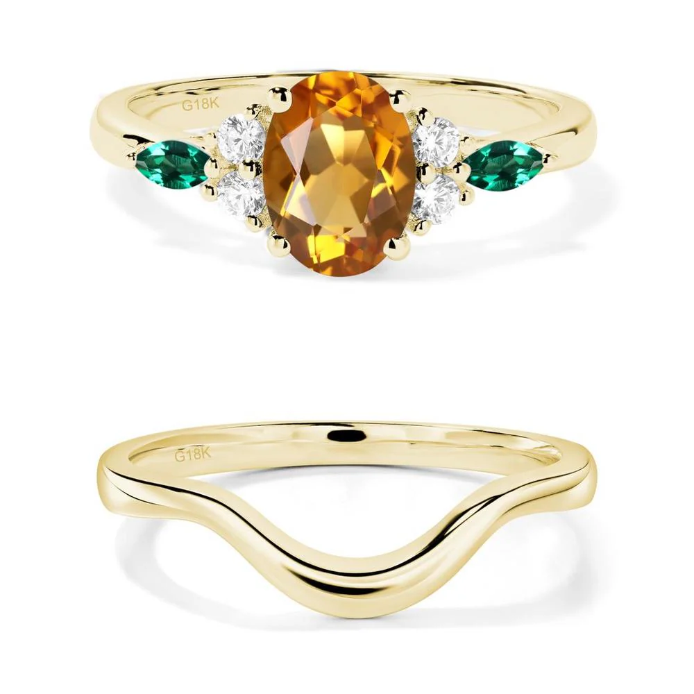 Simple Oval Citrine Engagement Ring - Image 21