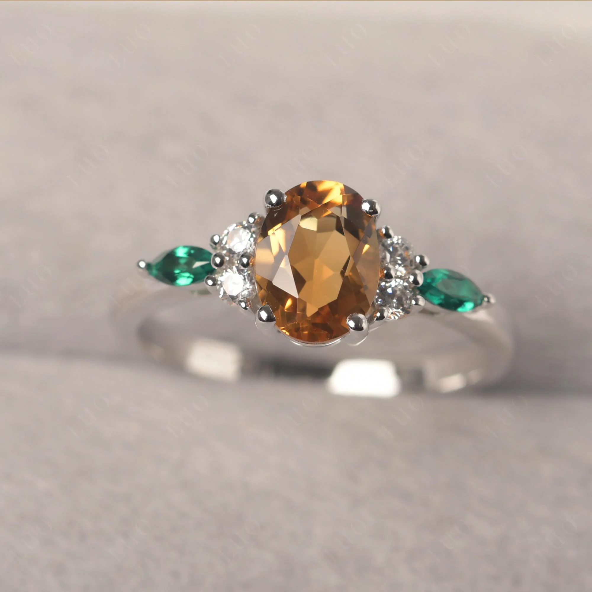 Simple Oval Citrine Engagement Ring - Image 29