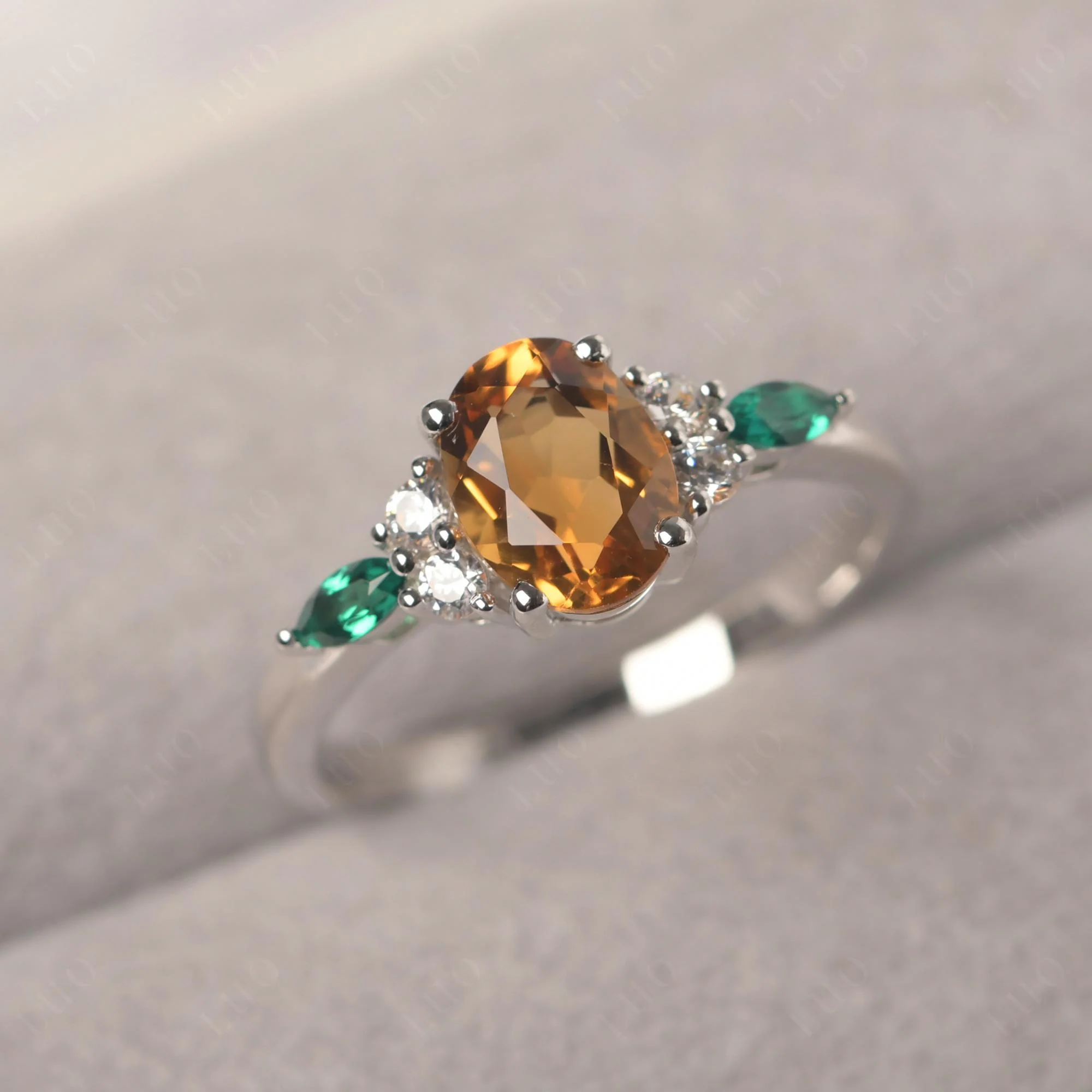 Simple Oval Citrine Engagement Ring - Image 30