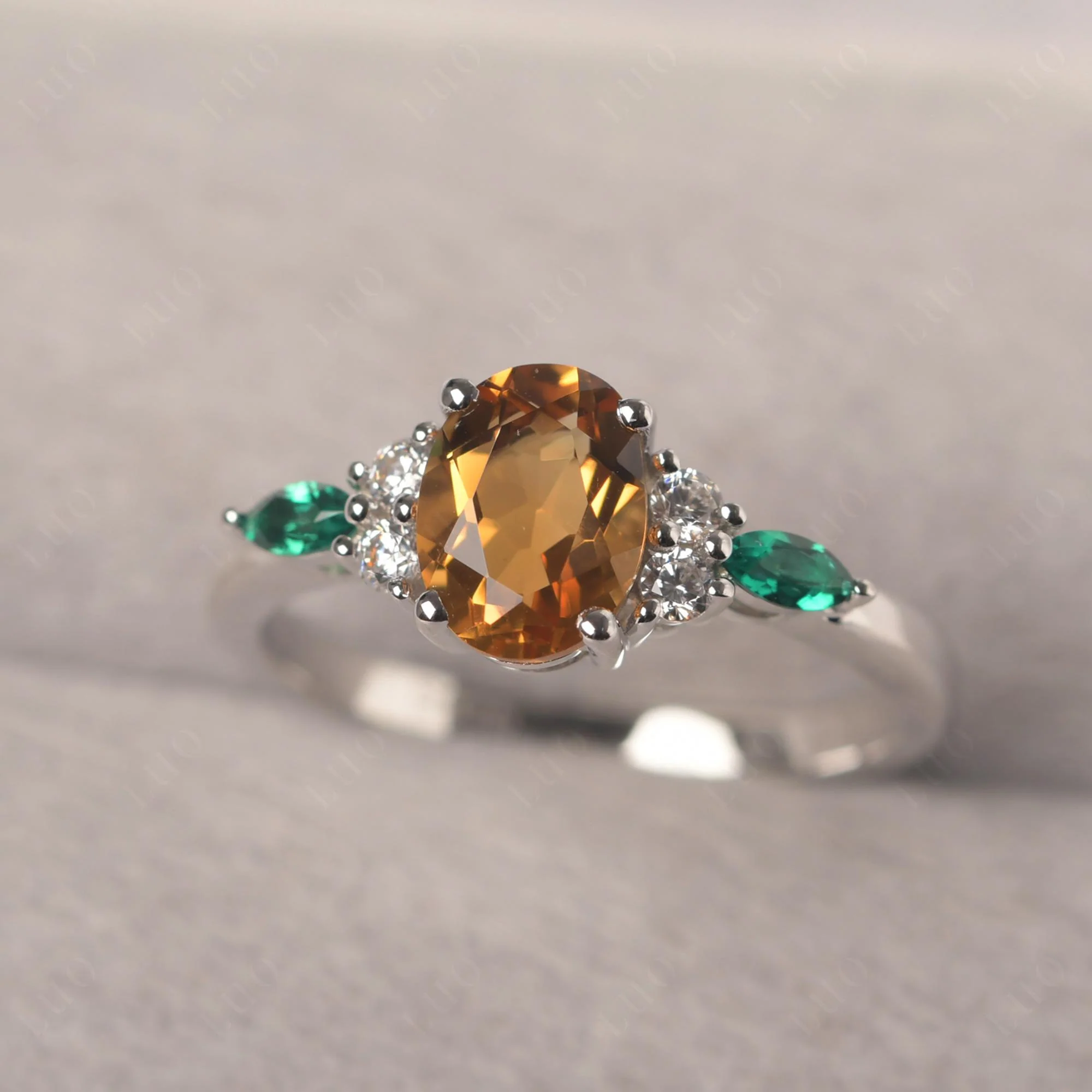 Simple Oval Citrine Engagement Ring - Image 31