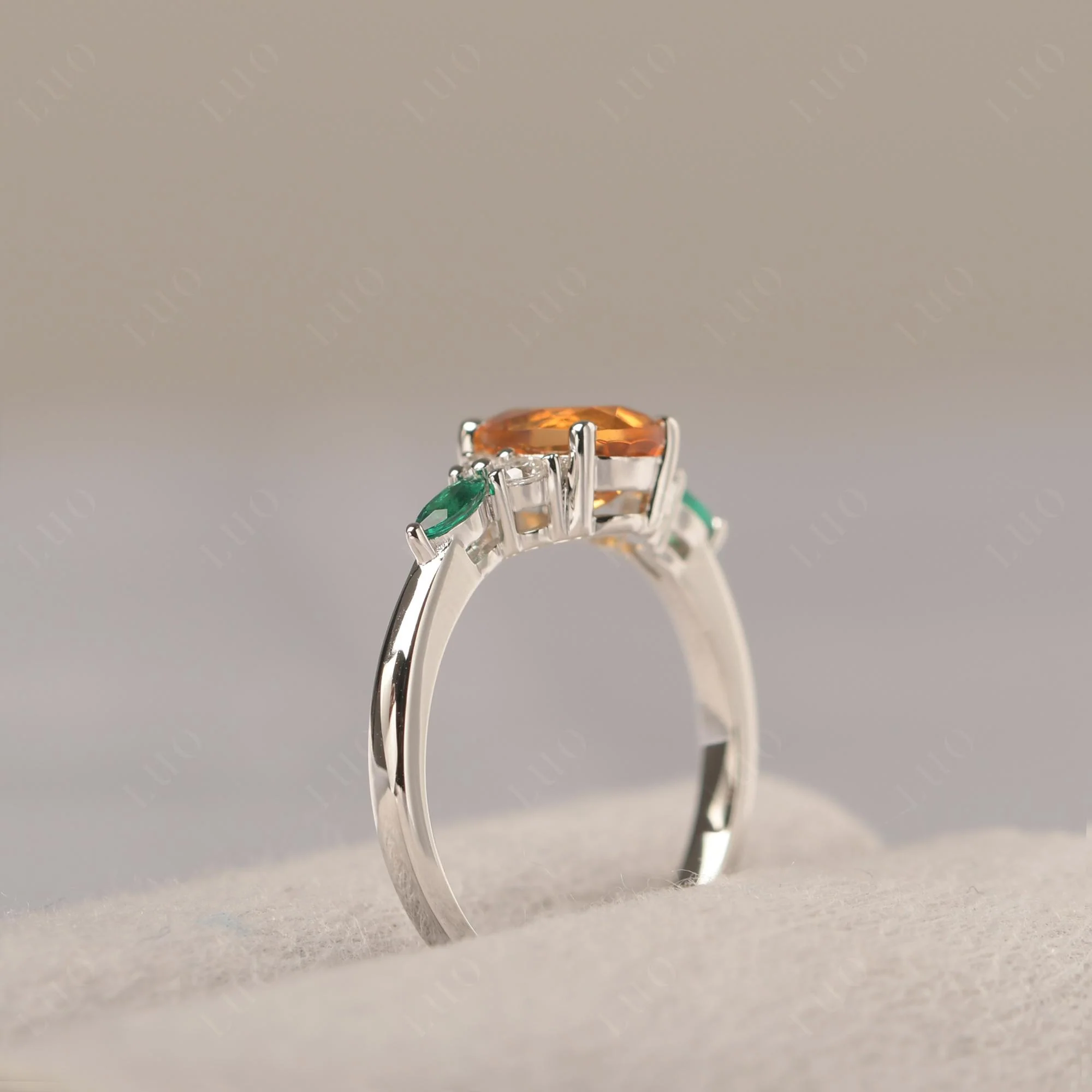 Simple Oval Citrine Engagement Ring - Image 33