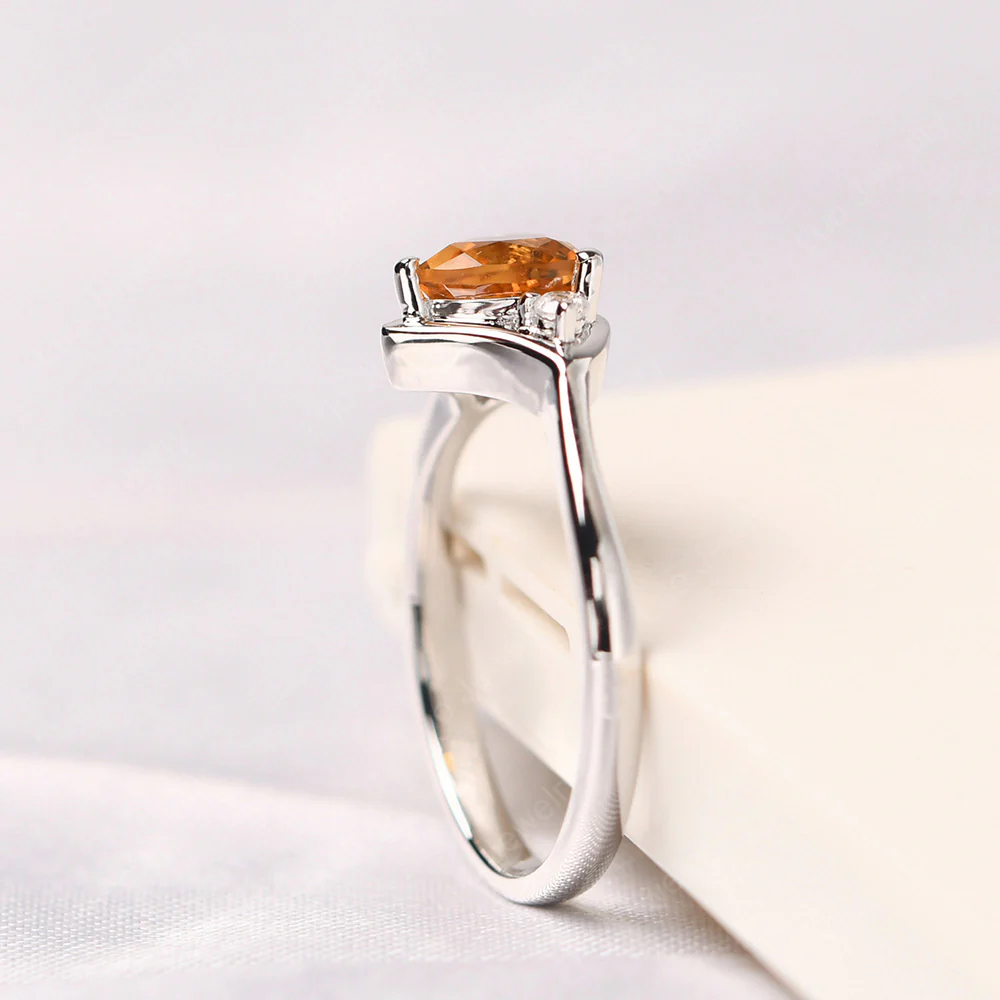 Scalloped Citrine Engagement Ring - Image 4
