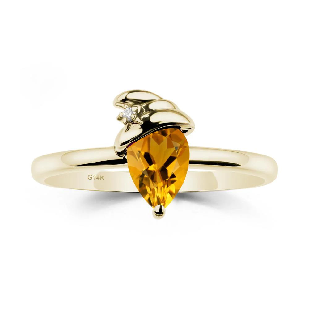 Citrine Ring with Hat Design