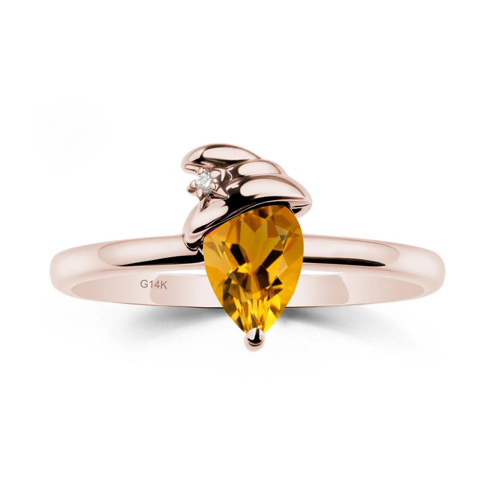 Citrine Ring with Hat Design - Image 2