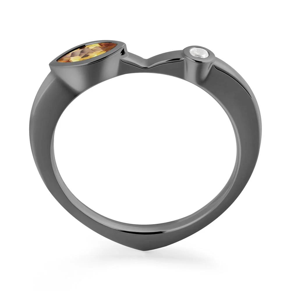 Citrine Ring with Hidden Heart Design - Image 2