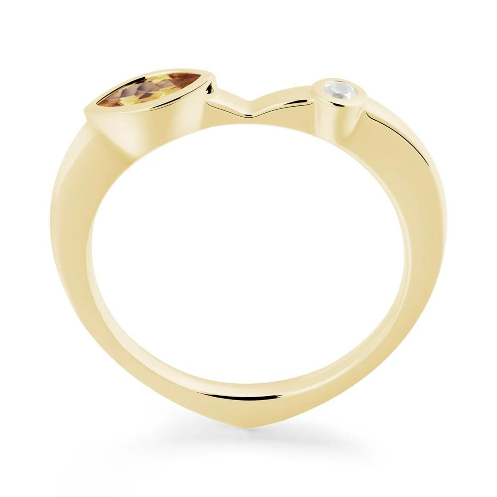 Citrine Ring with Hidden Heart Design - Image 5