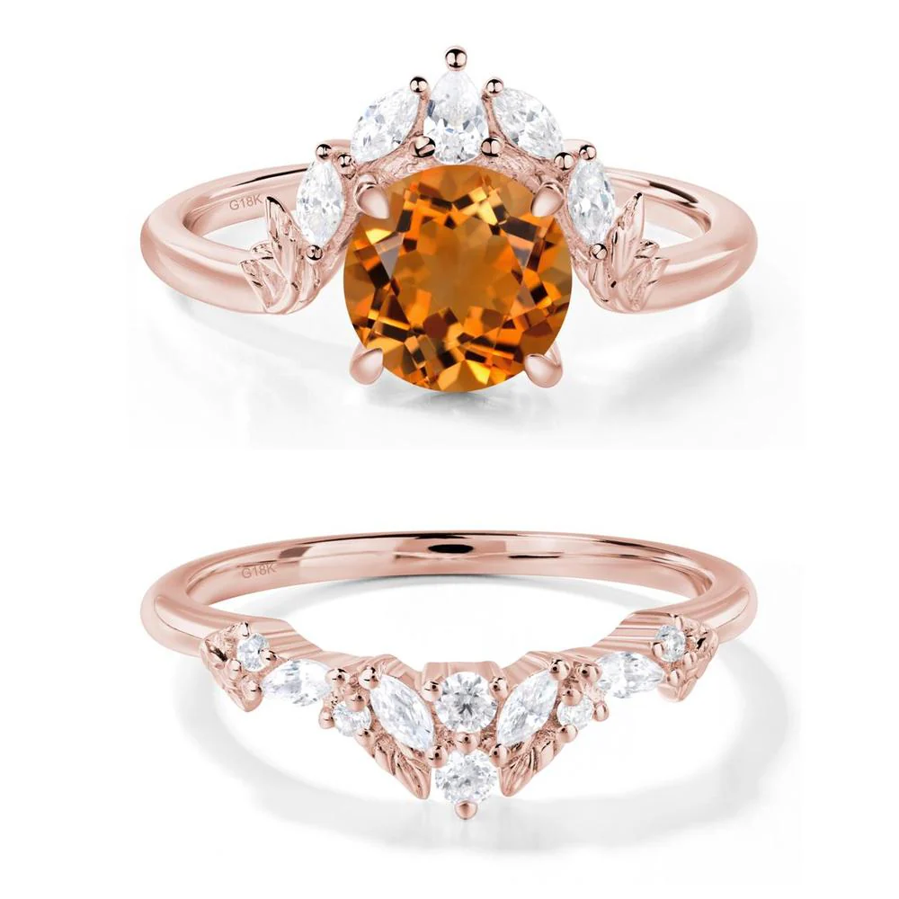Citrine Ring with Marquise Side Stone - Image 17