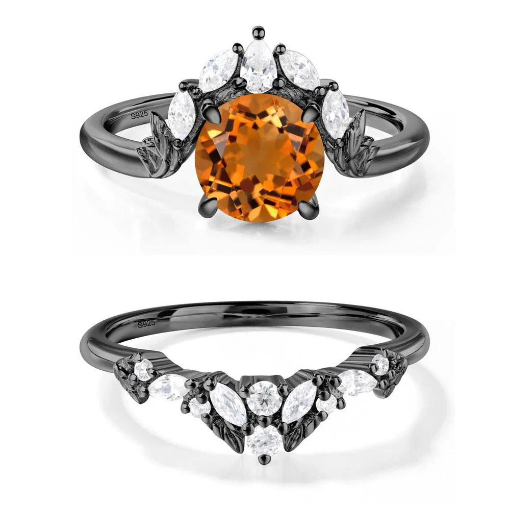 Citrine Ring with Marquise Side Stone - Image 23