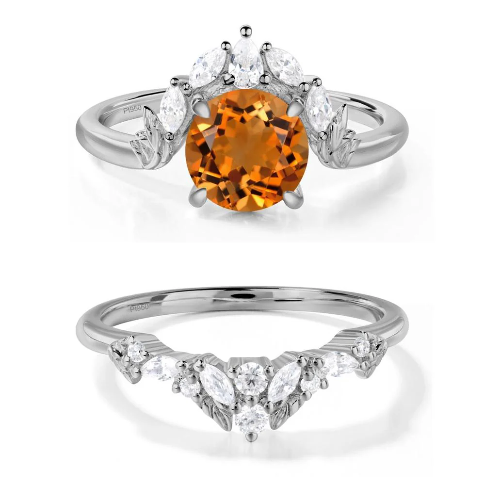 Citrine Ring with Marquise Side Stone - Image 25