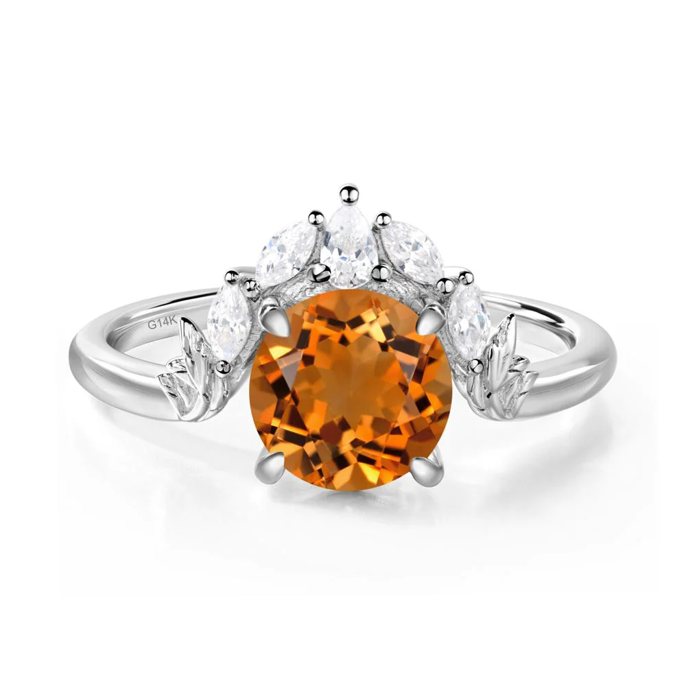 Citrine Ring with Marquise Side Stone - Image 3