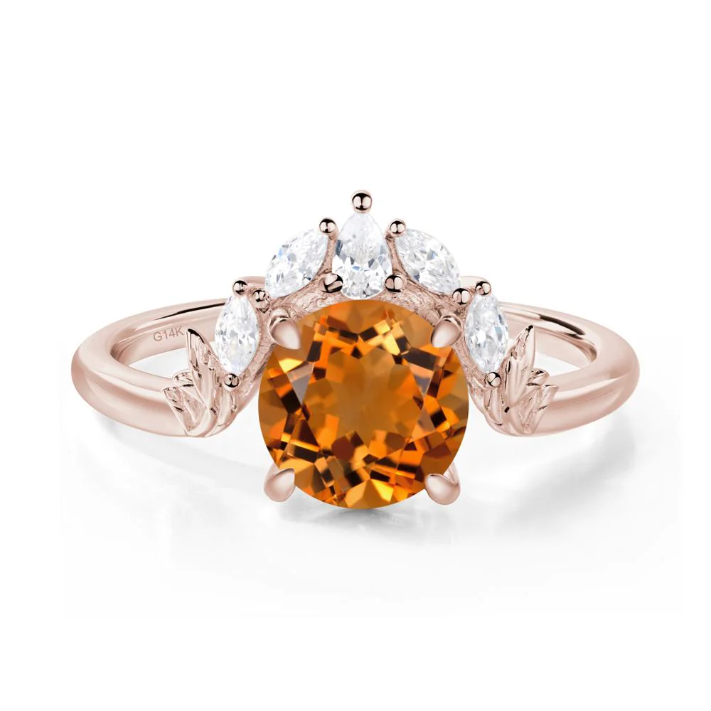 Citrine Ring with Marquise Side Stone - Image 5