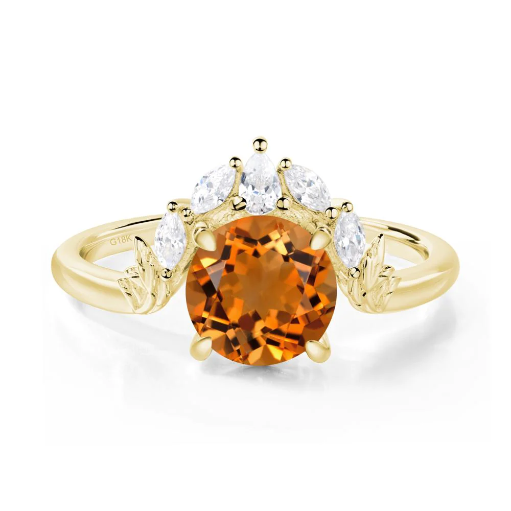 Citrine Ring with Marquise Side Stone - Image 7