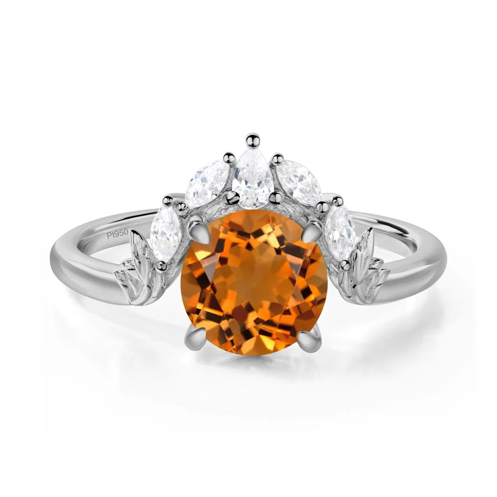 Citrine Ring with Marquise Side Stone - Image 9