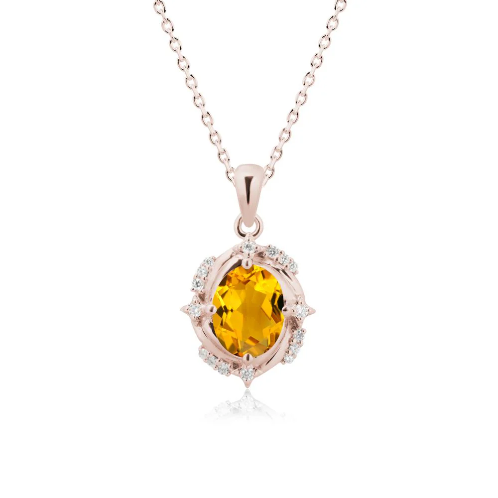 Citrine Shooting Star Necklace