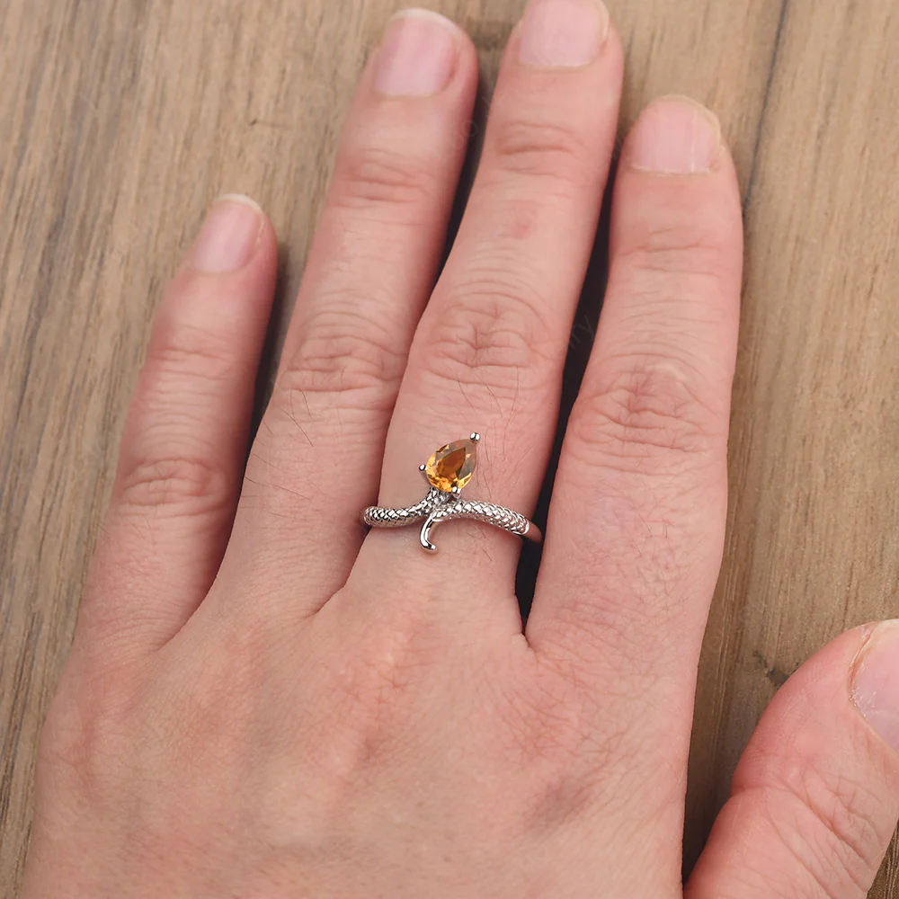 Citrine Snake Ring - Image 6