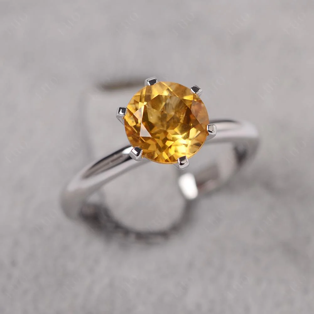 Citrine Classic Solitaire Ring - Image 10