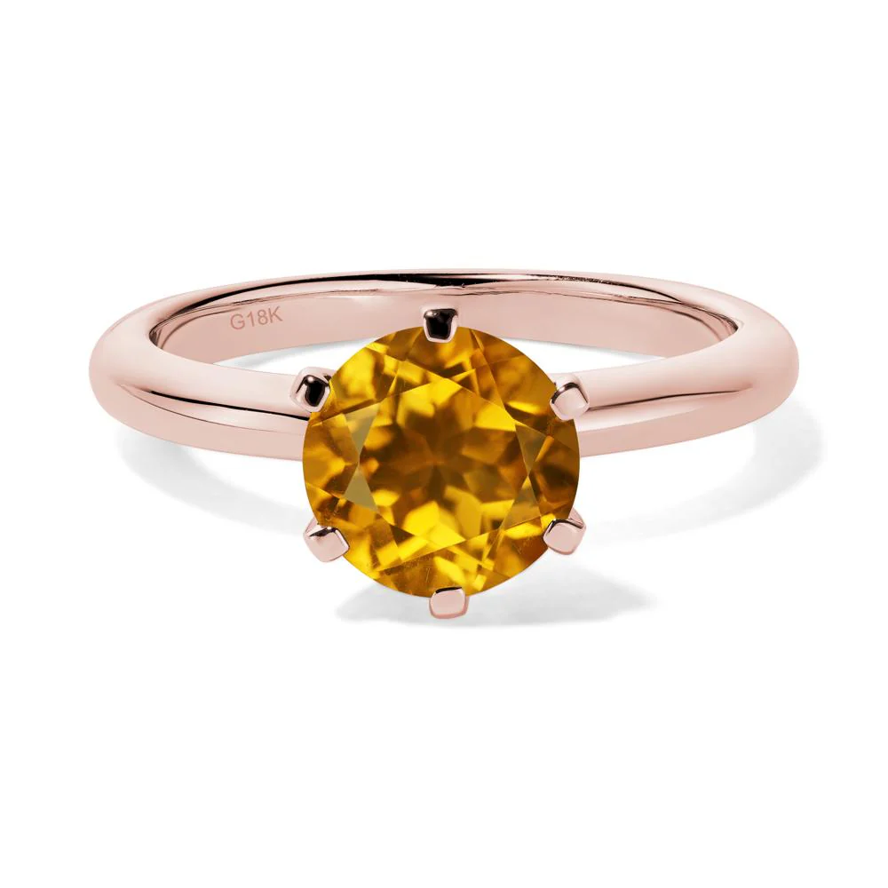 Citrine Classic Solitaire Ring - Image 9