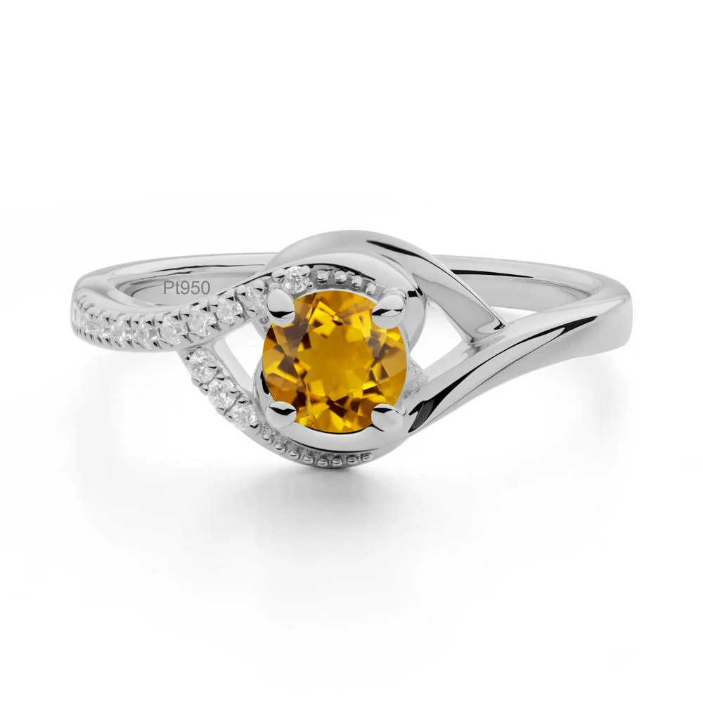 Citrine Swirl Bypass Ring - Image 2
