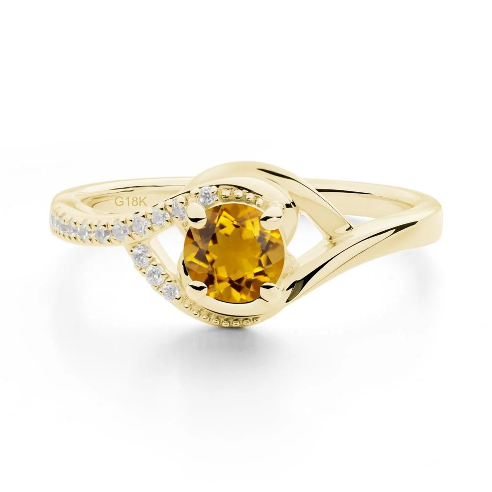 Citrine Swirl Bypass Ring - Image 4